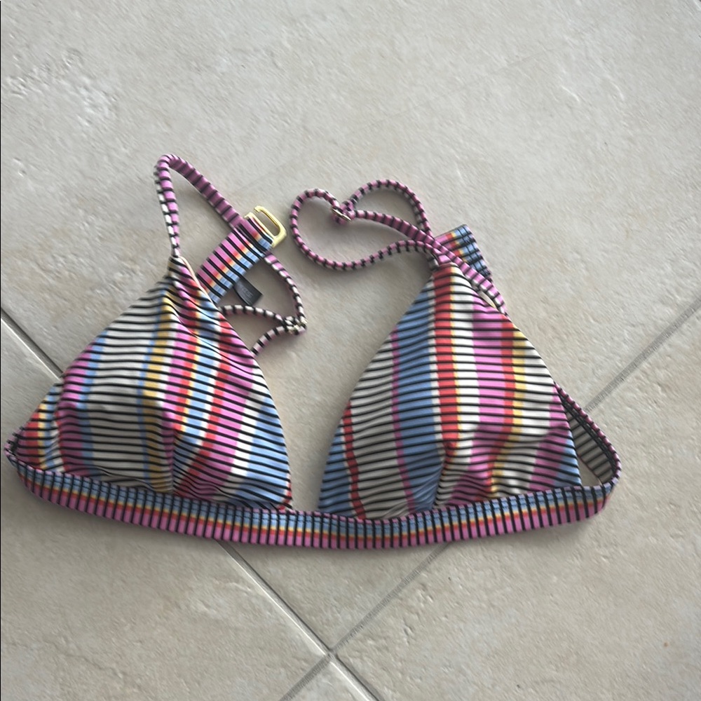 Striped Multicolor Bikini Top